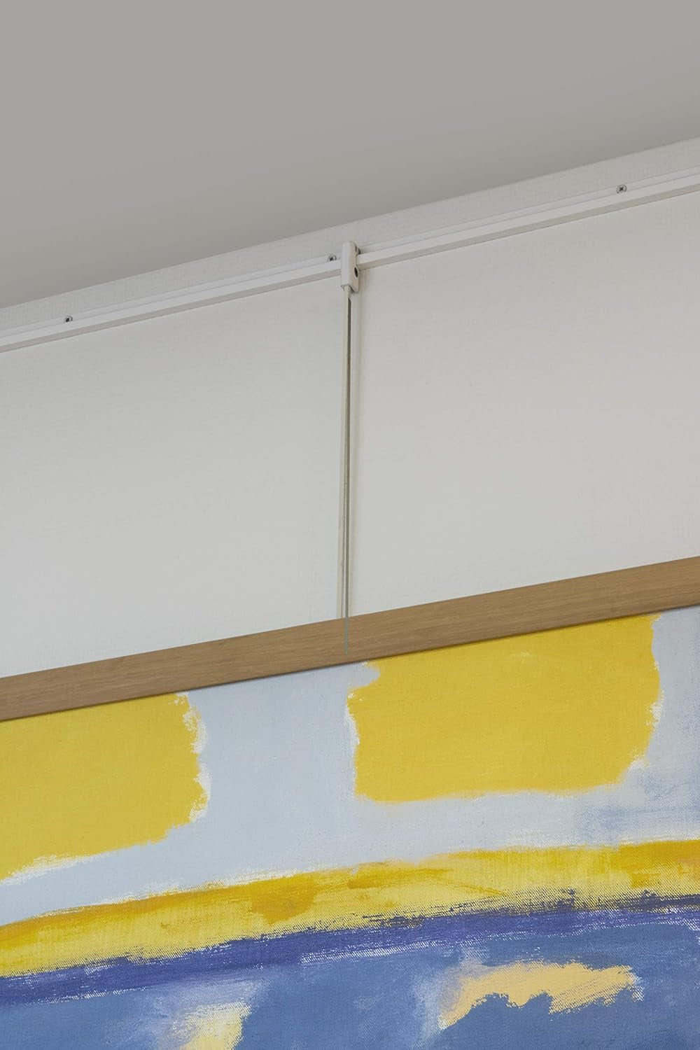 STAS Art Hanging Set: STAS J-Rail Max Security Rod 4X4 White 200 Cm + Security Hook + Security Cap