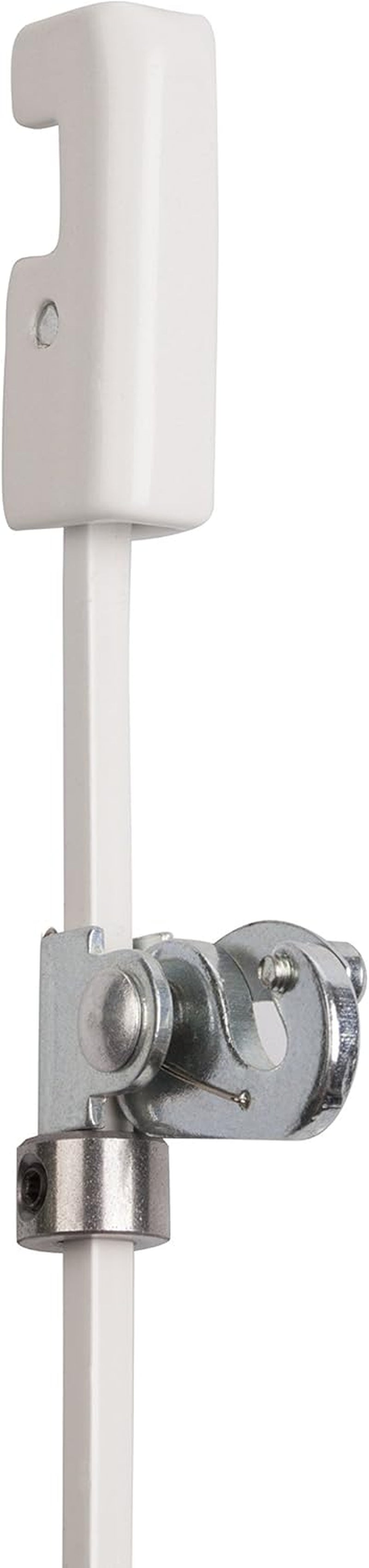 STAS Art Hanging Set: STAS J-Rail Max Security Rod 4X4 White 200 Cm + Security Hook + Security Cap