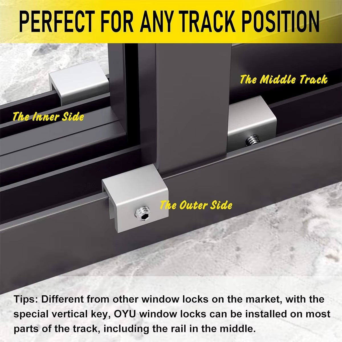 4Pcs/Set Sliding Window Locks Door Security Locks Window Stopper Window Security Bars with Key Adjustable Windows Security Locks