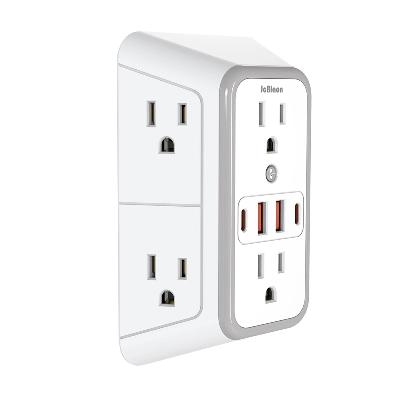 Professional Power Strip with 6 AC Outlets and 4 USB Ports (2 Type C), Universal Wall Socket with Network Filter and Fast Charging Capability