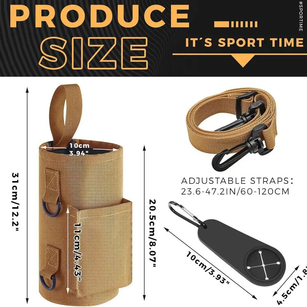 Magnetic Gym Water Bottle Holder – Non-Slip Sling Bag for Fitness & Sports