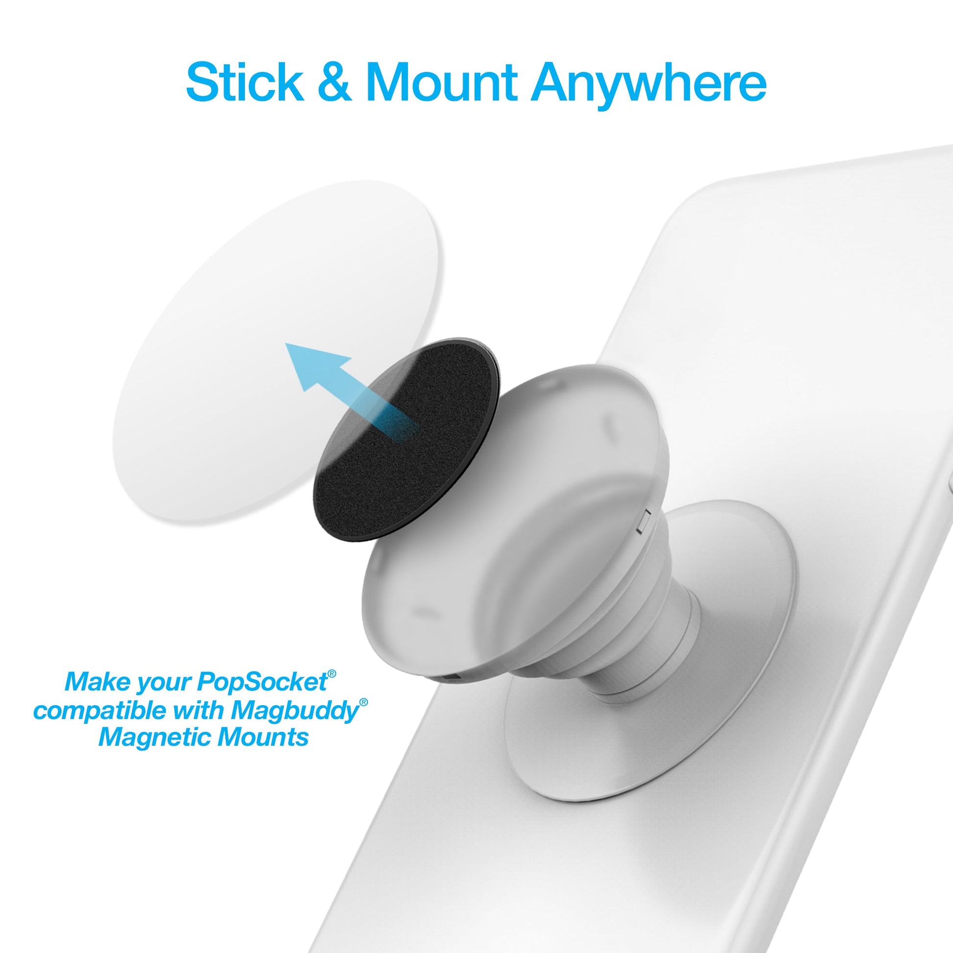 Naztech MagBuddy Universal Round Plates – Wireless Charging Compatible -magnetic