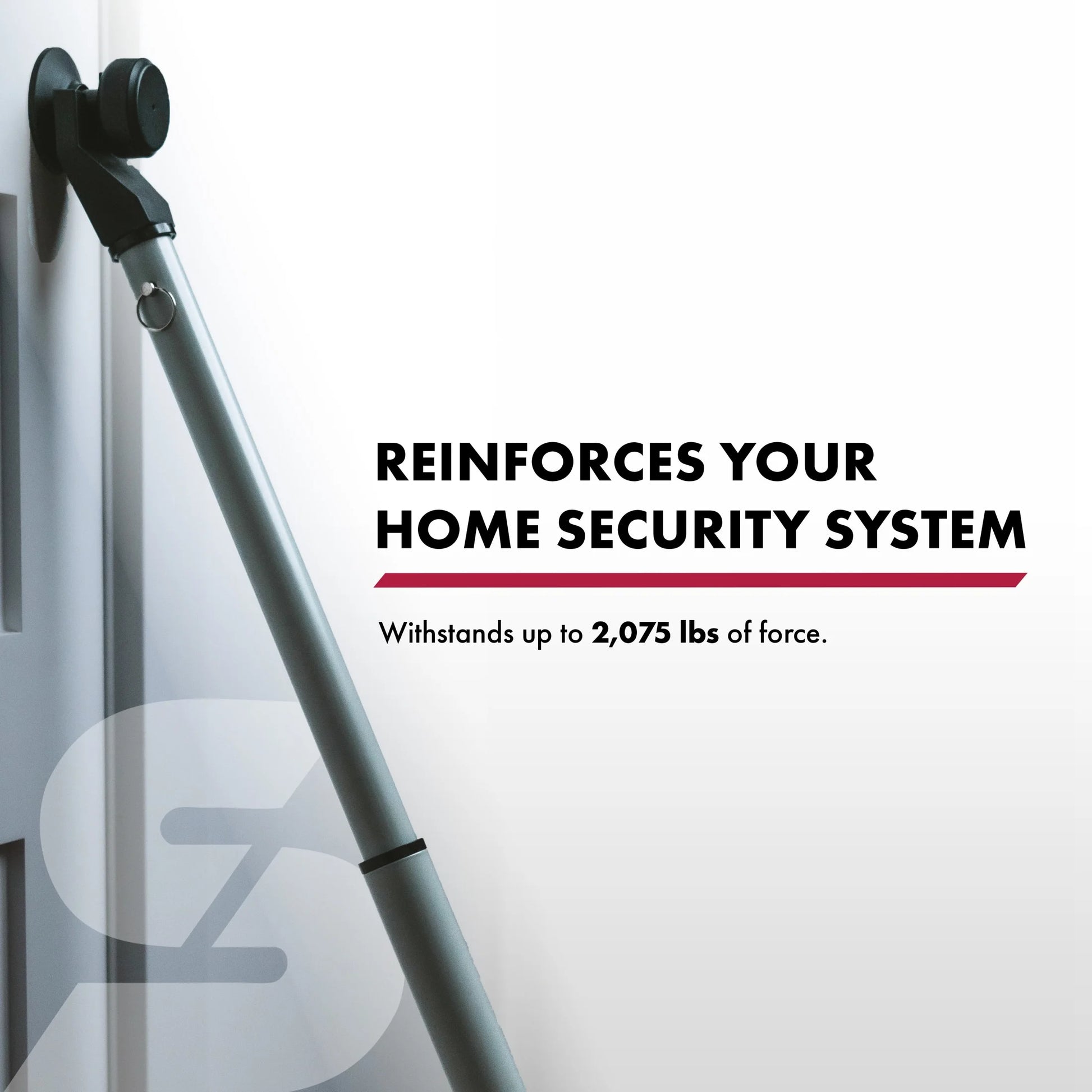 Door Security Bar, Adjustable 2-In-1 Home Security Door Bar